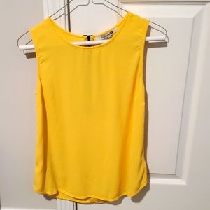 *2/$10* Yellow Forever21 Rayon Sleeveless Blouse Tank Top